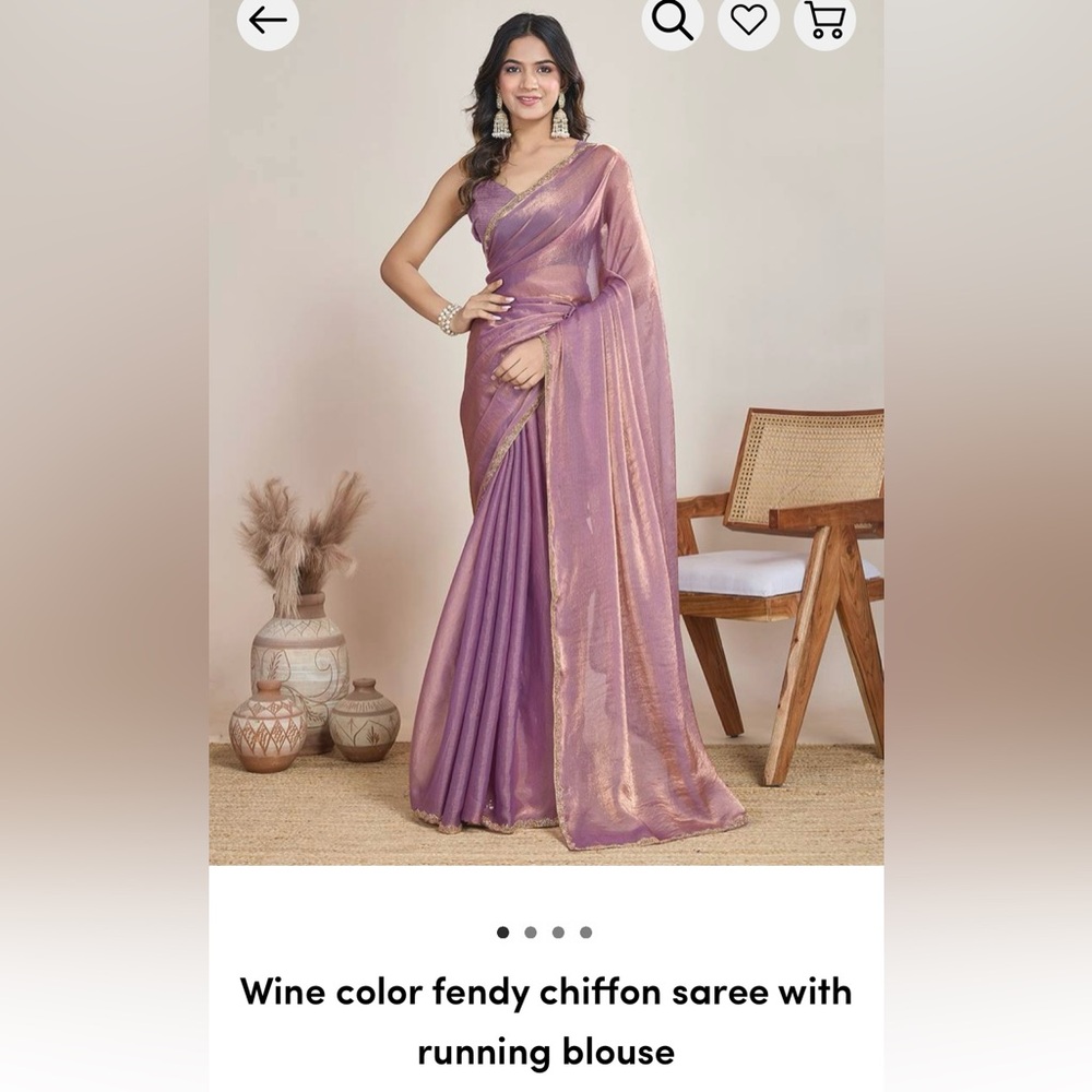 Elegant Purple and Gold Saree